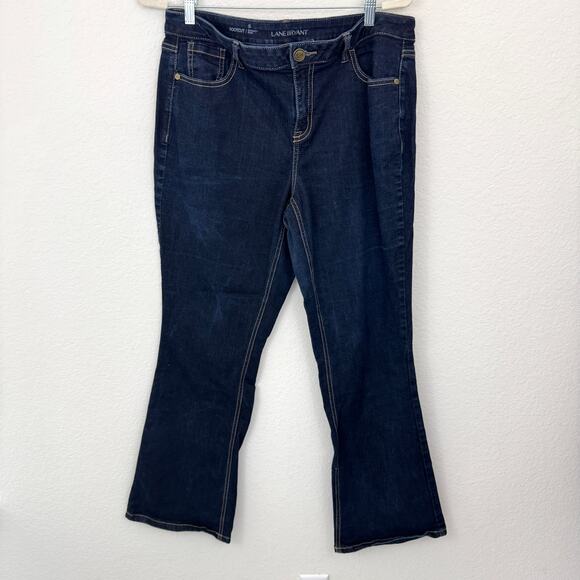 Lane Bryant Denim - Lane Bryant Womens Bootcut Jeans Size 16 Genius Fit Stretch Dark Wash Blue